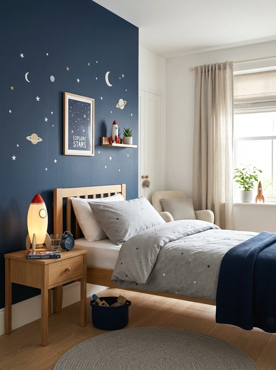 space and astronaut themed accents