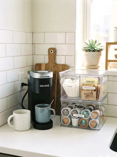 stackable bin coffee station