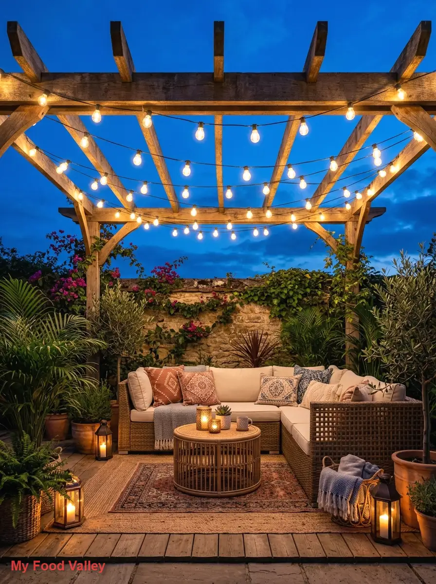 string light canopy for magical evenings