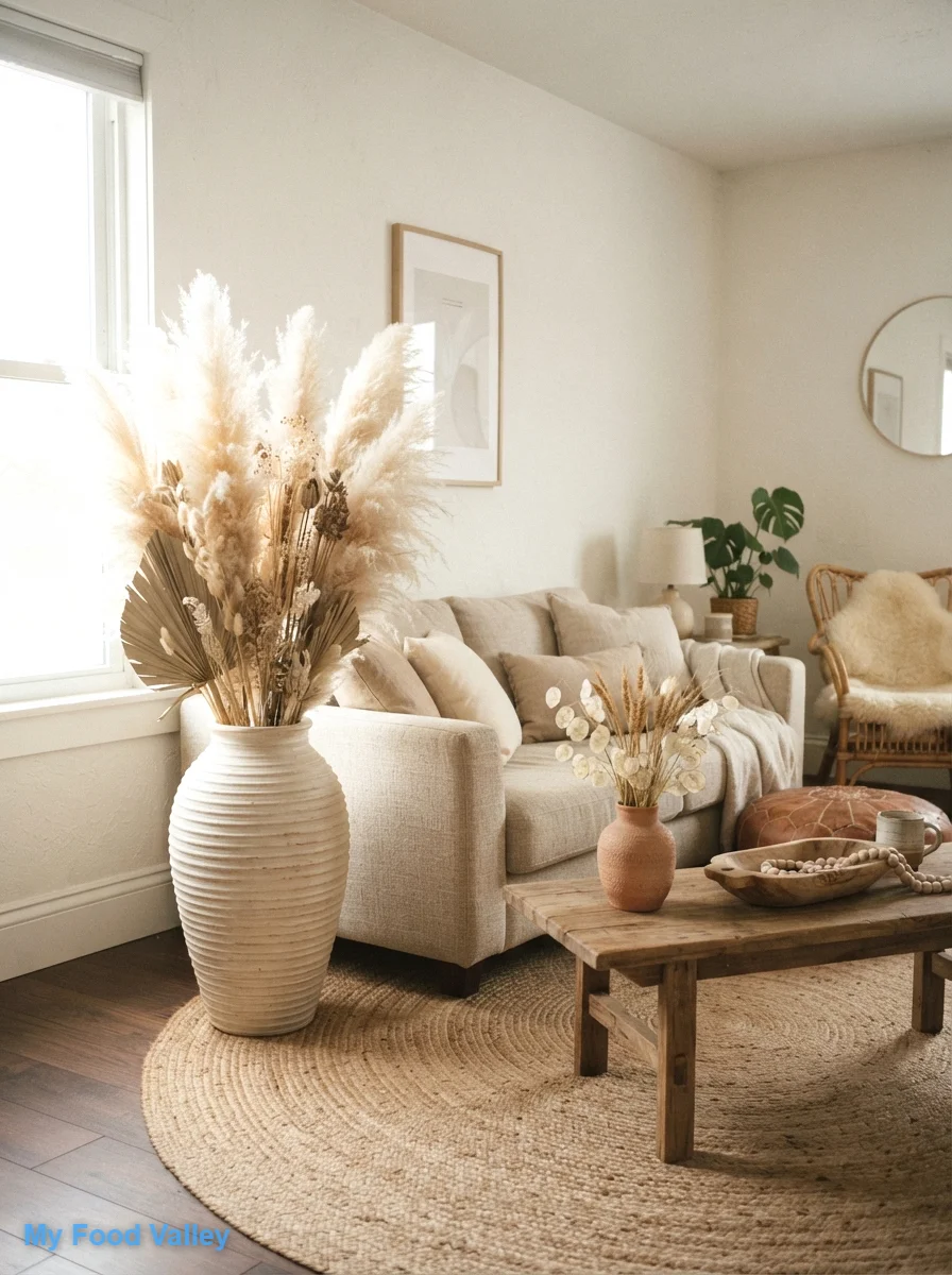style pampas grass and dried botanicals