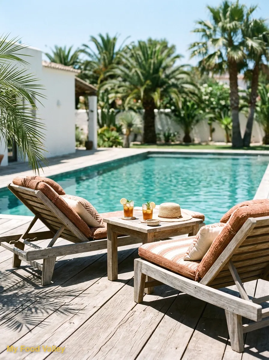 teak wood lounge chairs