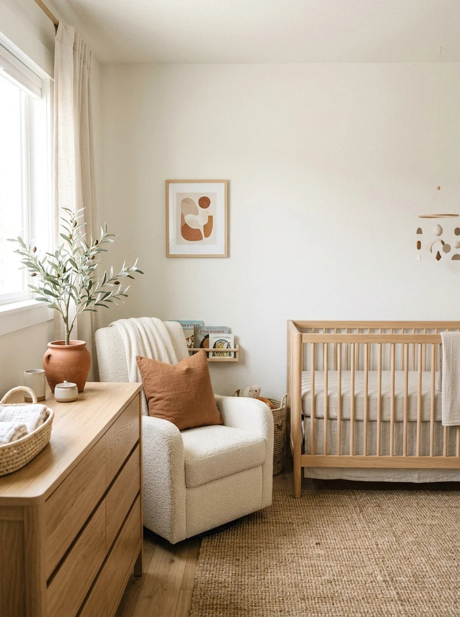 terracotta accents for gentle warmth