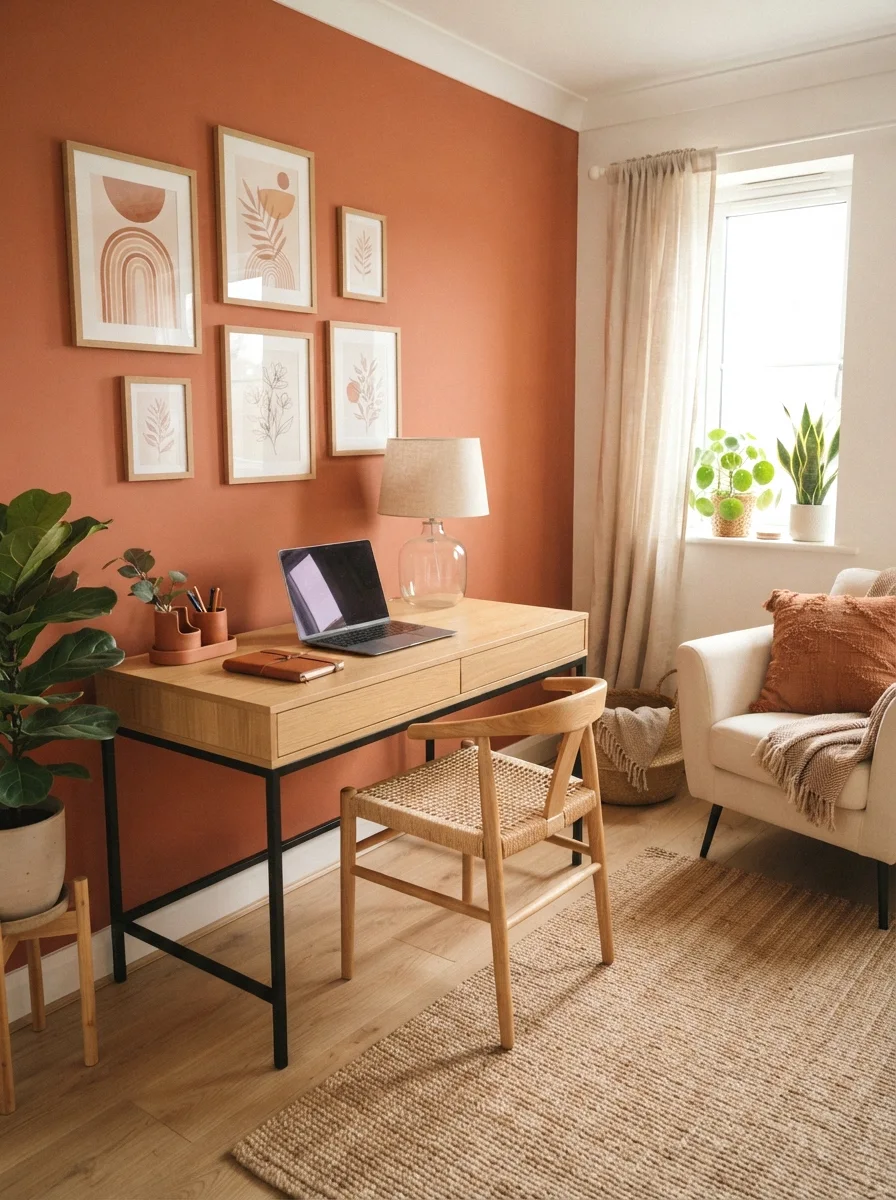 terracotta and cream color palette