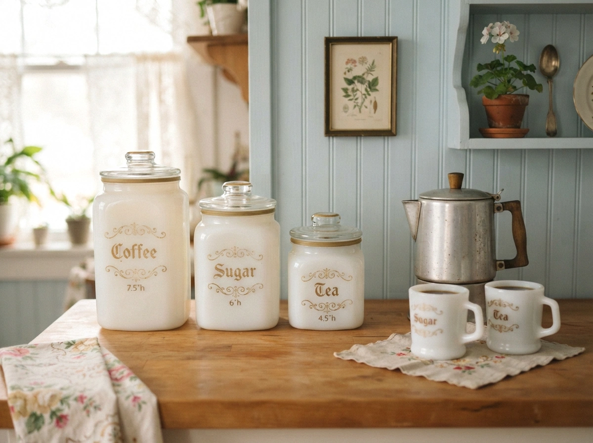 the milk glass canister station