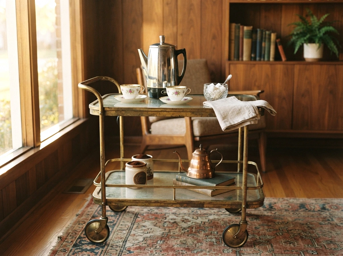 the vintage bar cart revival