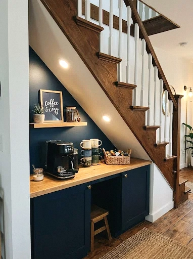 under-stair coffee nook