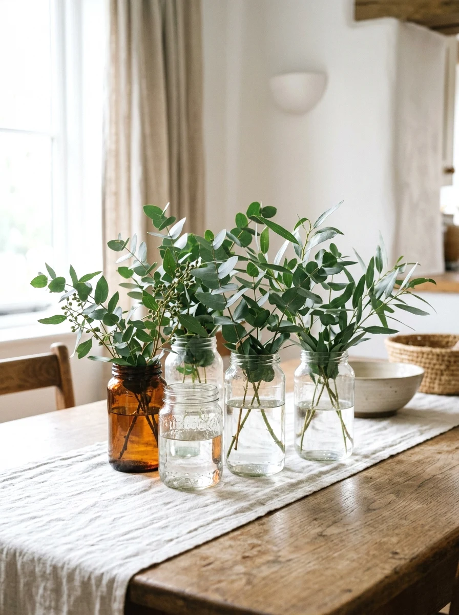 upcycled glass jar vases