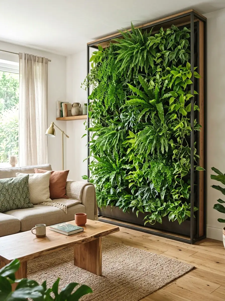 vertical living plant wall