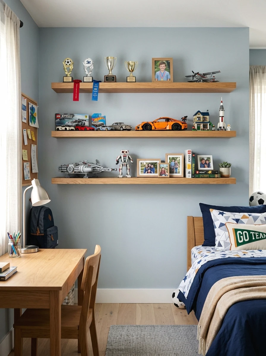 wall-mounted display shelving