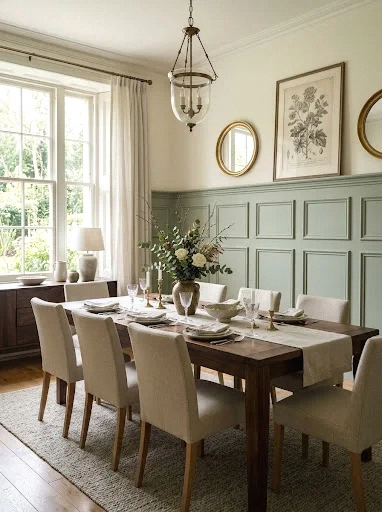 wood paneling or molding accent wall