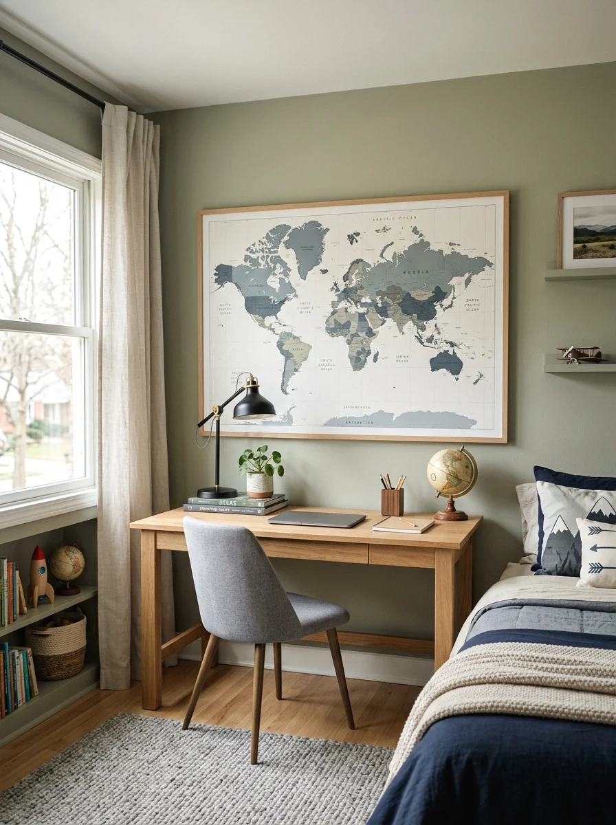 world map wall art