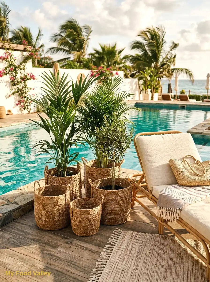 woven basket planters