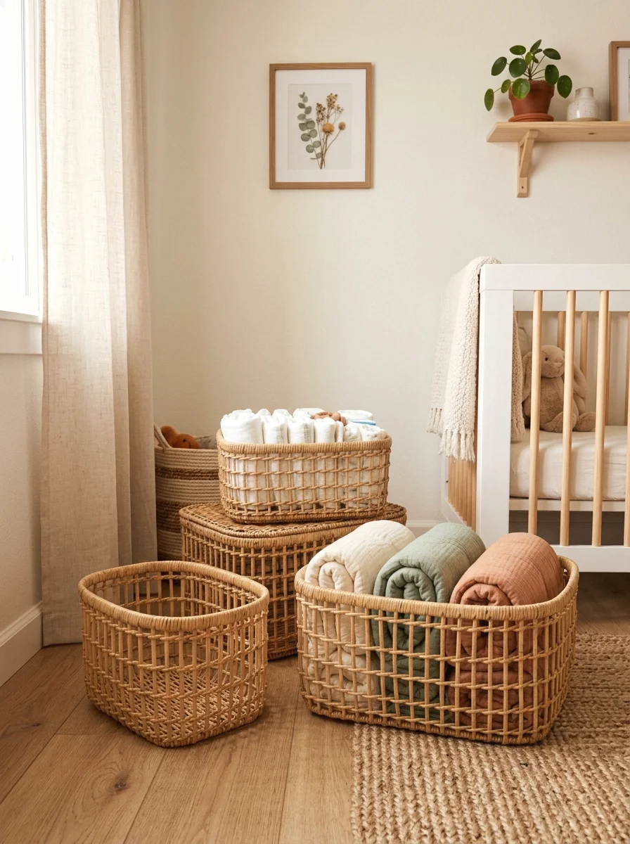 woven basket storage