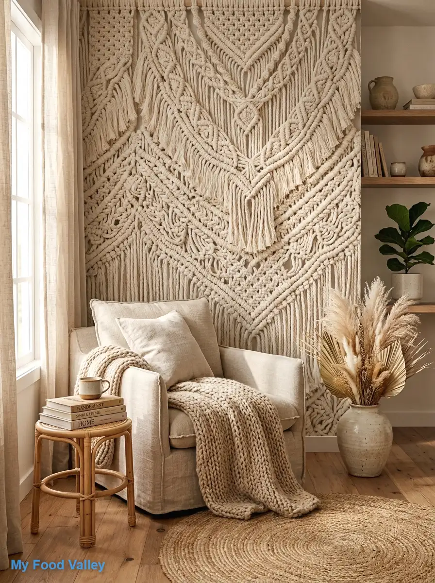 woven macrame-inspired print