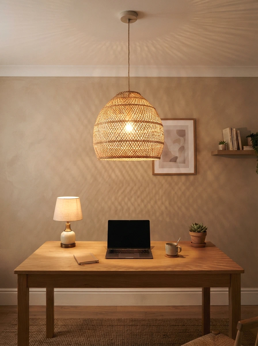 woven pendant light fixture