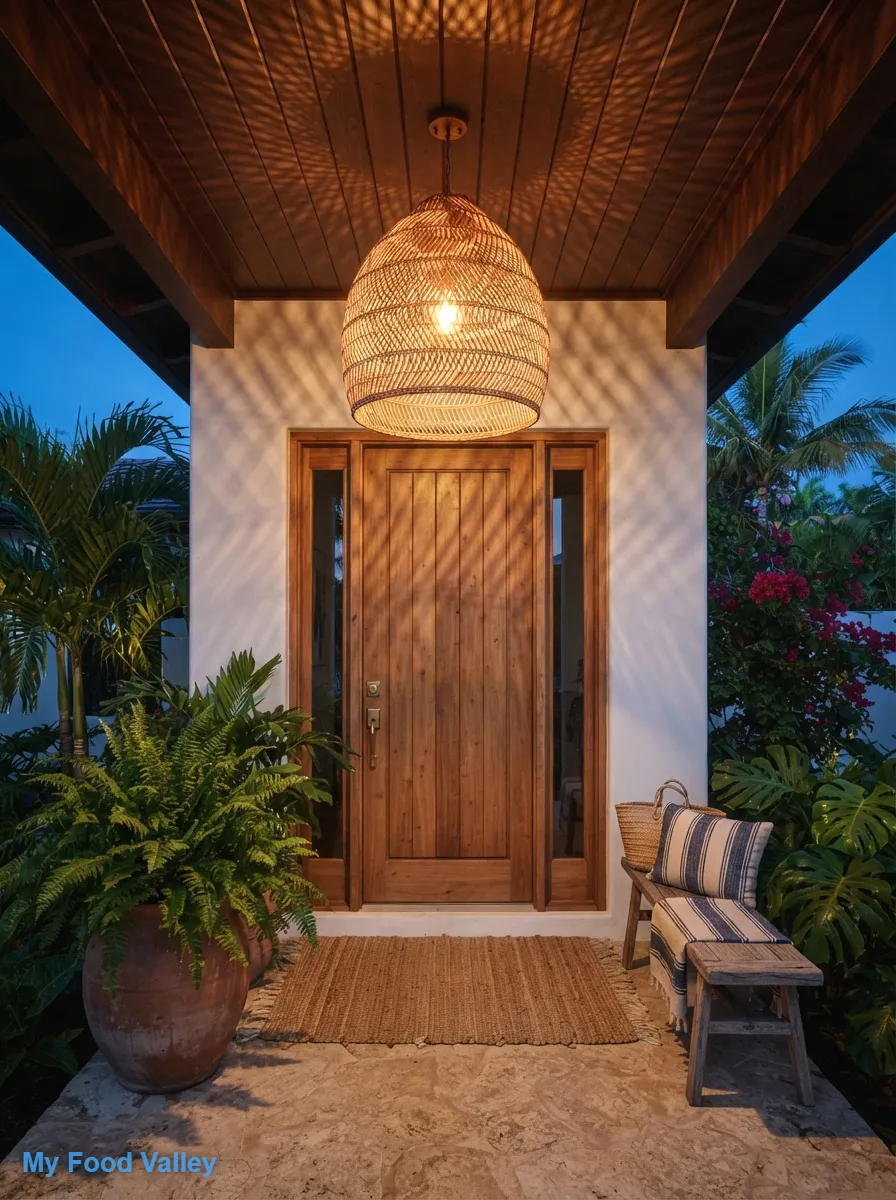 woven rattan pendant light