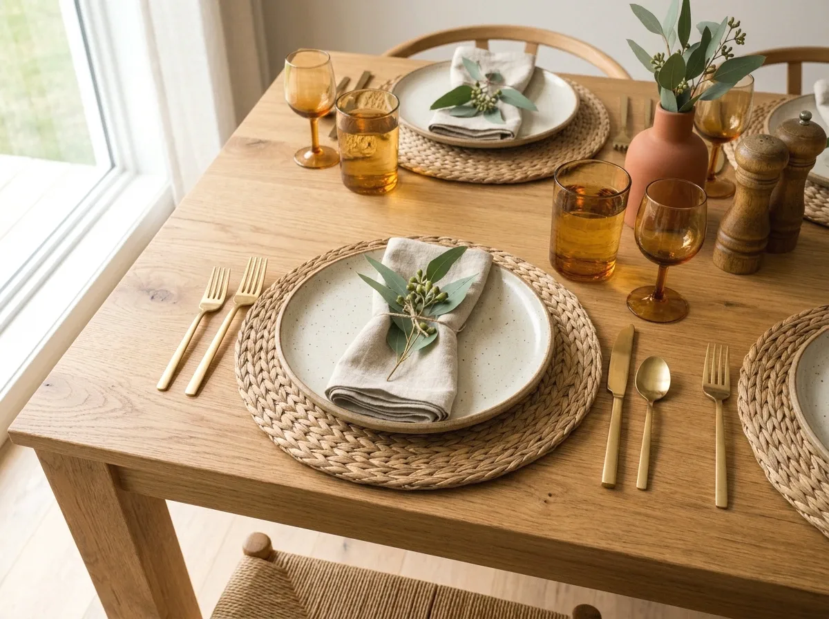 woven seagrass placemats and chargers